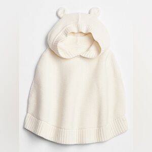 GAP Kids Cream Hooded Poncho